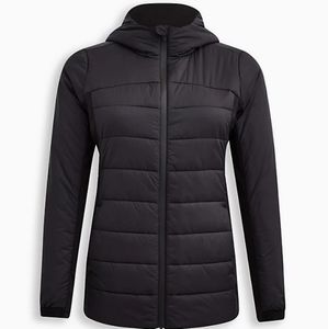 Torrid ACTIVE PUFFER JACKET - NYLON & FLEECE BLACK size 0